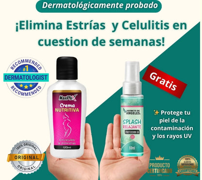 Crema 3 en 1 elimina estrias, celulitis y flacidez + obsequio GRATIS