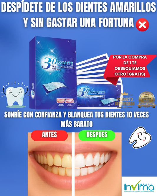 TIRAS BLANQUEADORAS DENTALES (pack de 7 tiras)